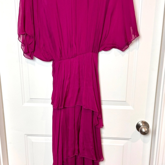 Elegant La Strada Silk Tie Dress in Fuschia, Size Small, EUC - Picture 9 of 11